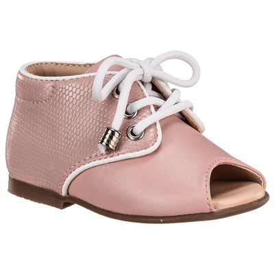 Ponpano Oria Sandal Lace Booties Pink