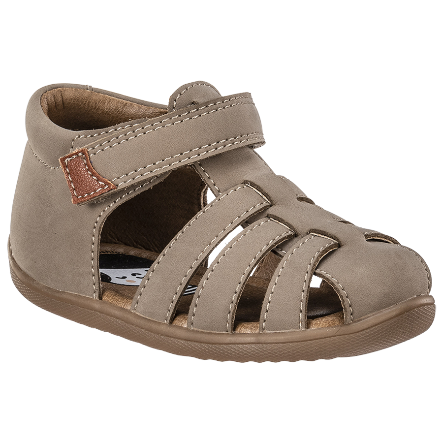 Ponpano First Step Willy Close Sandal Camel