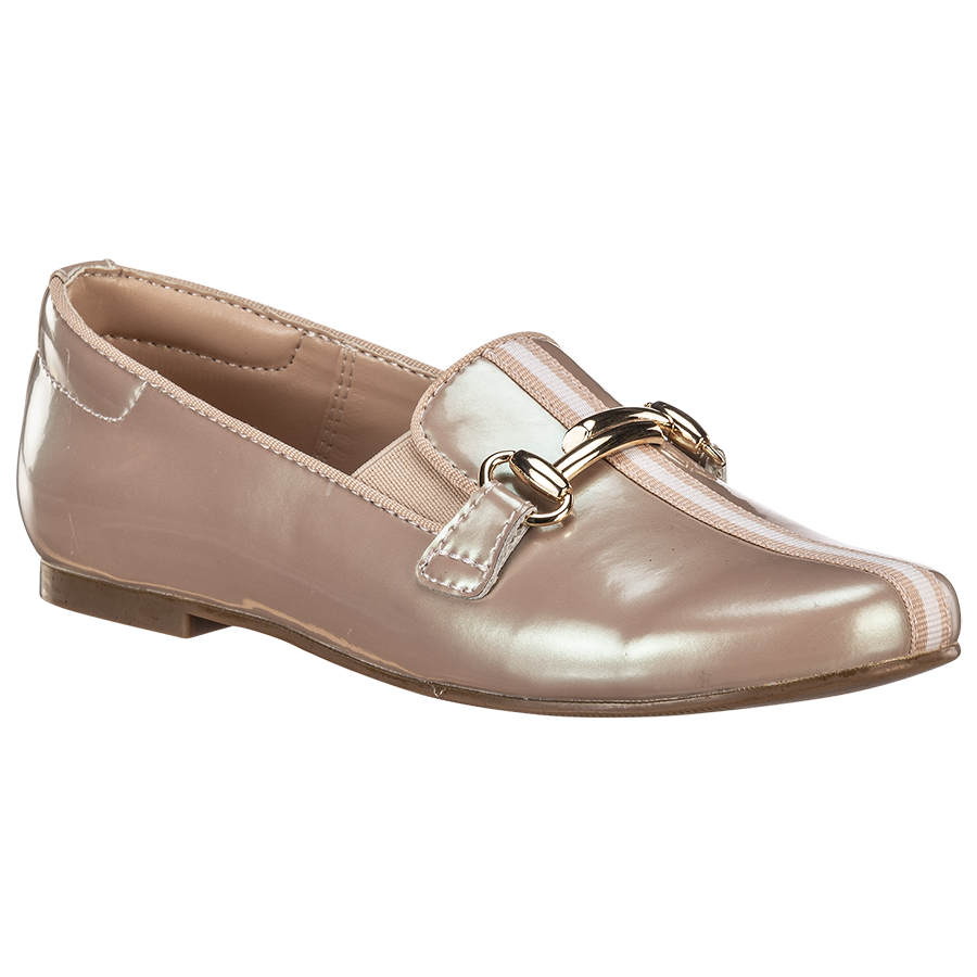 Ponpano Adriana Metallic Loafer White
