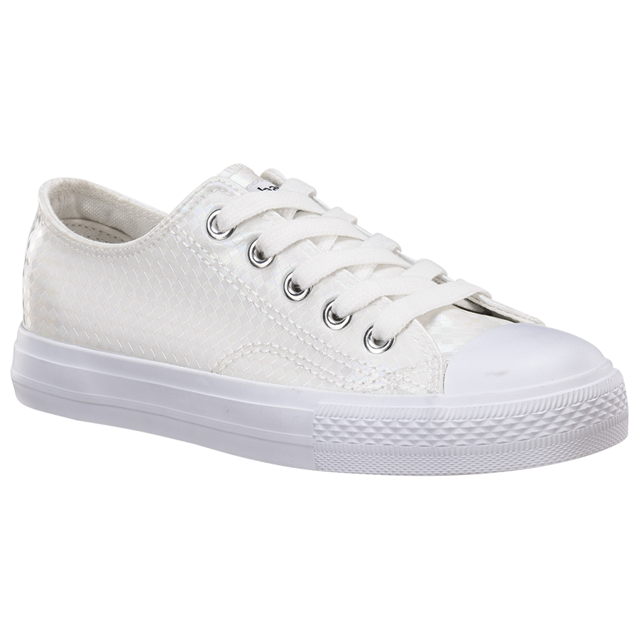 Ponpano Sneakers Dixie Plaid Sneaker White