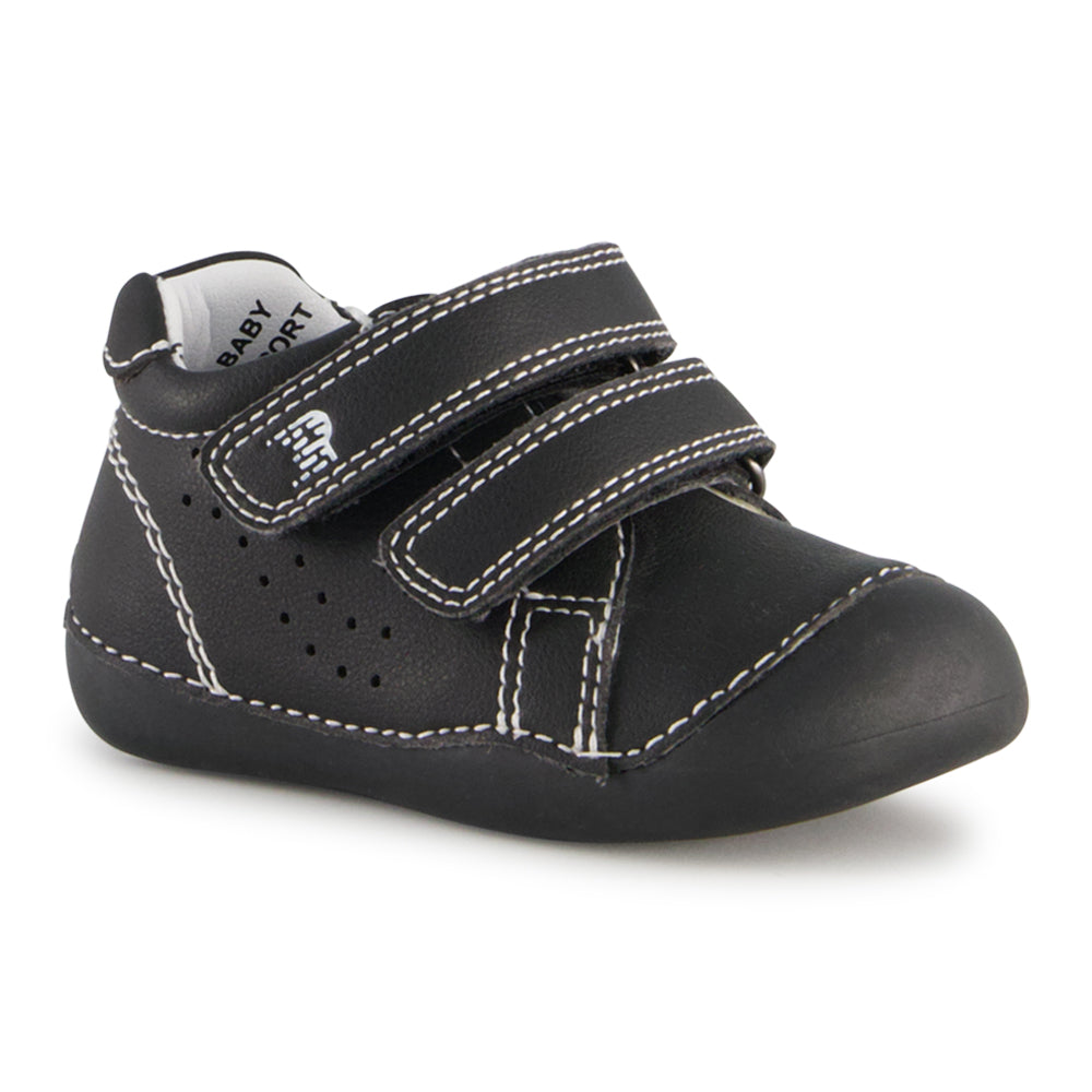 Ponpano Poppy Sport Boys Toddler First Step Sneakers Black