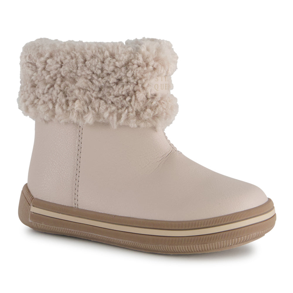 Ponpano Star Boots Fur Boots Beige