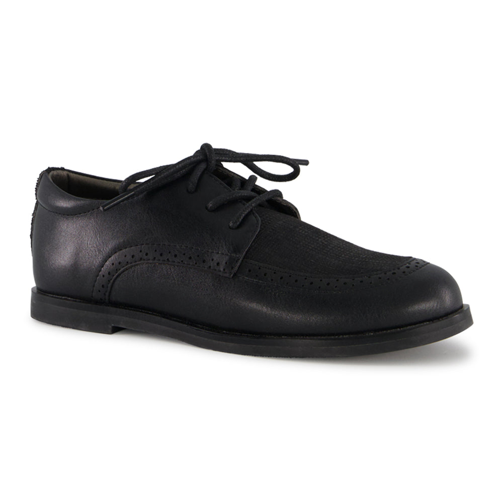 Ponpano Michael Lace 222 Oxford-Style Dress Shoes Black