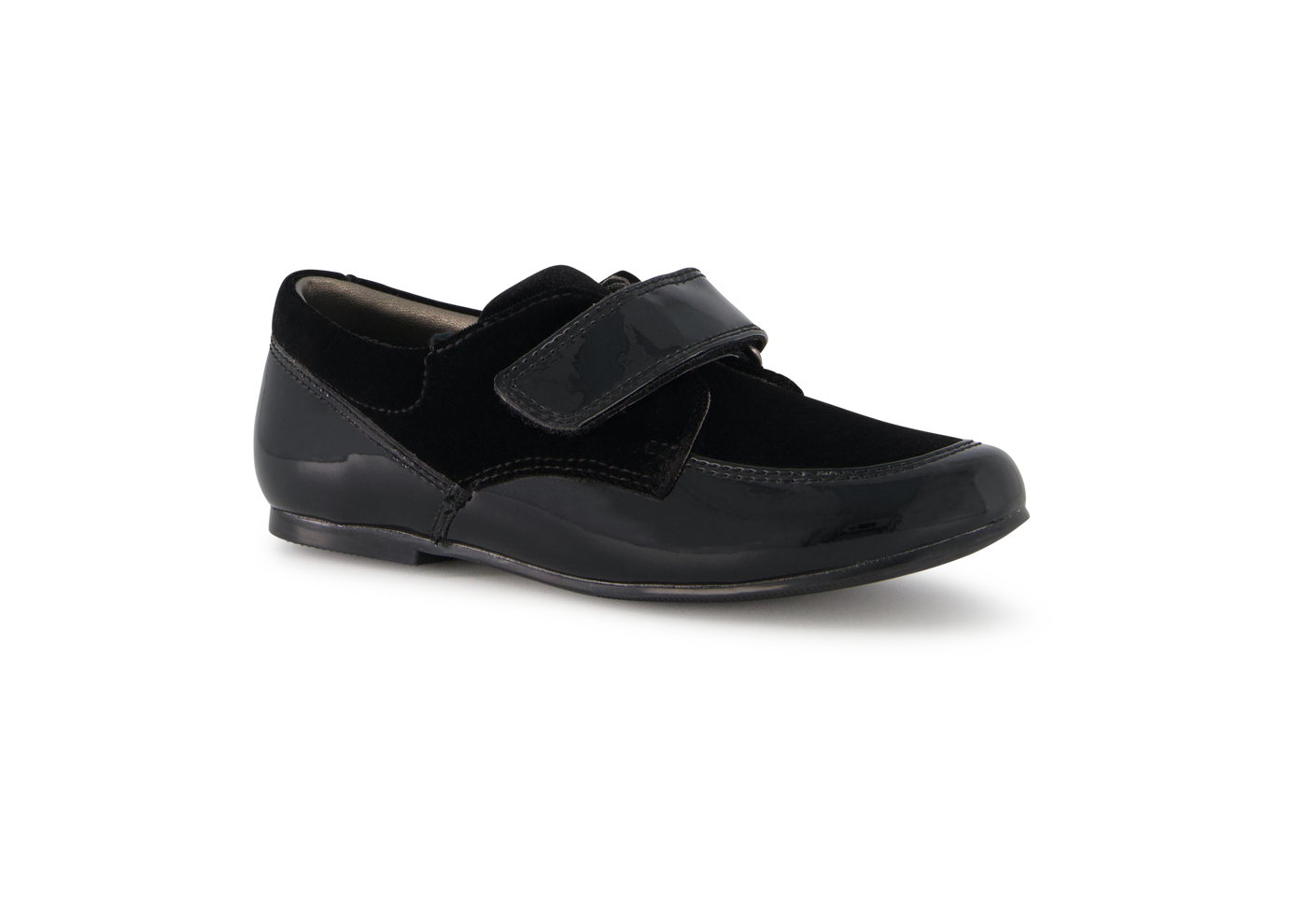 Ponpano Adrian Velcro B 222 Derby-Style Dress Shoes Dress Black