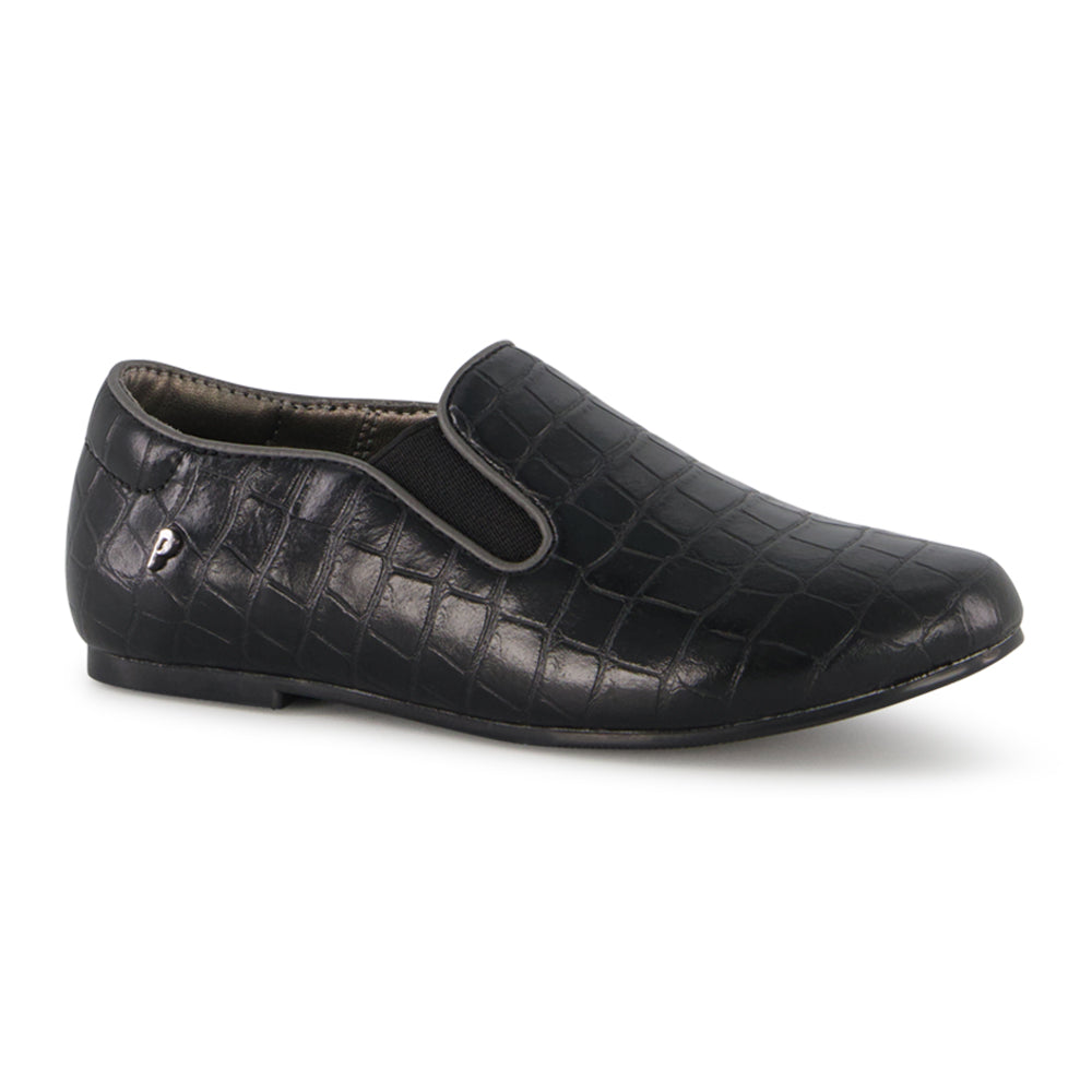 Ponpano Adrian Croco B Classic Loafer Black
