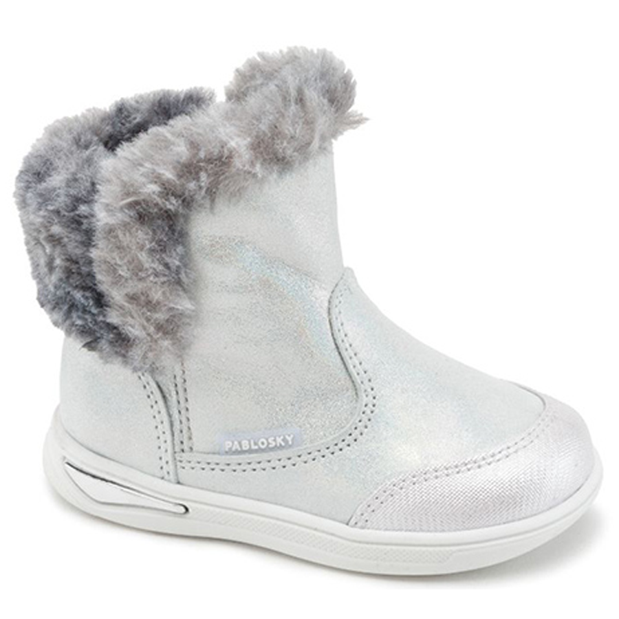 Pablosky Isabel Fur A Genuine Leather Shoes White